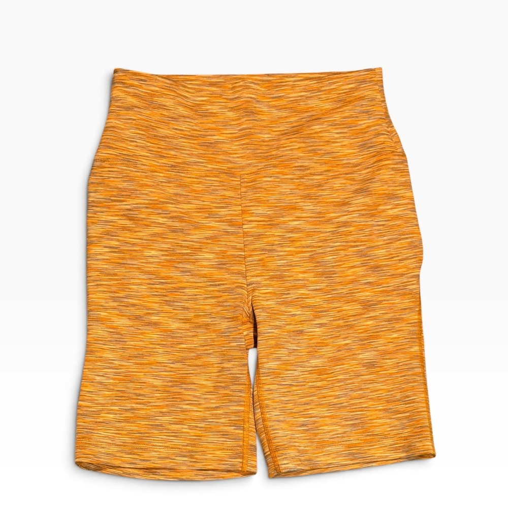 Outdoor Voices Flow 7" Short Sunset Orange Heathered Yoga Biker High Rise Small